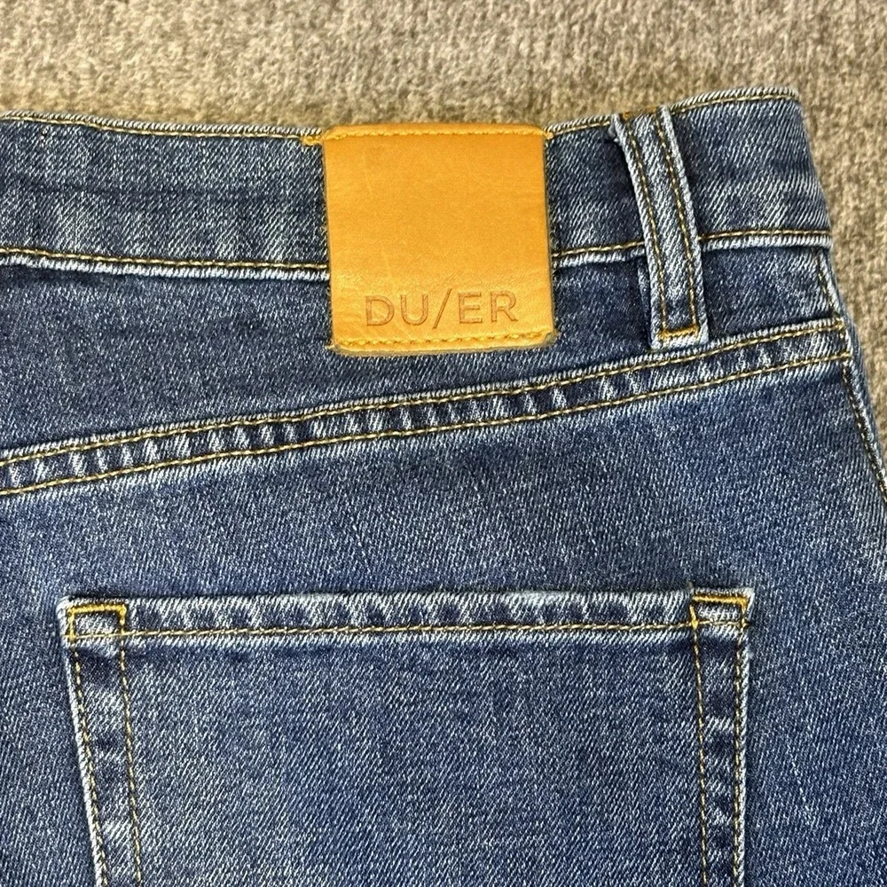 DU/ER Jeans Mens 29x27 Blue Classic Taper Performance Denim Gusset Workwear‎